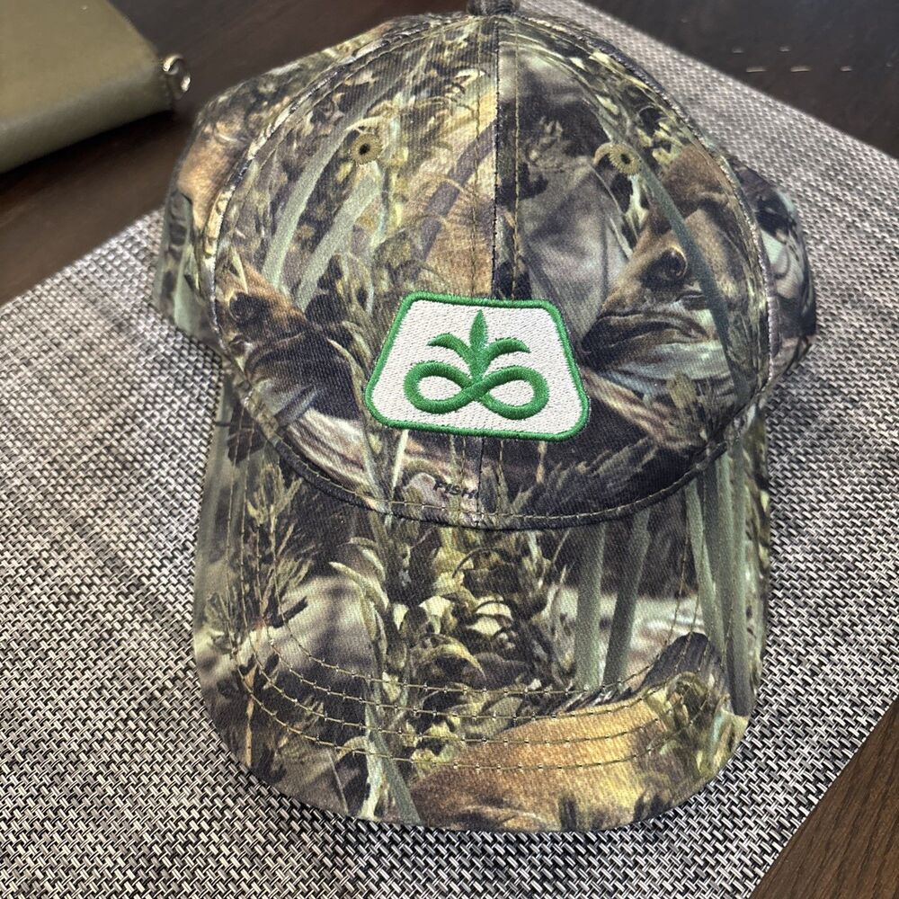 Pioneer Seed Patch Fishouflage Embroidered Logo Camouflage Farm Hat Cap Camo